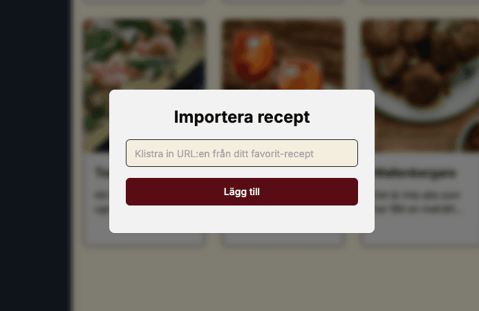 Recipe importer